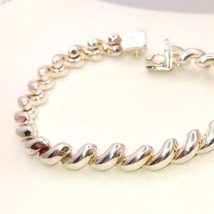 ITALIAN Sterling Silver San Marco Link Bracelet FAS